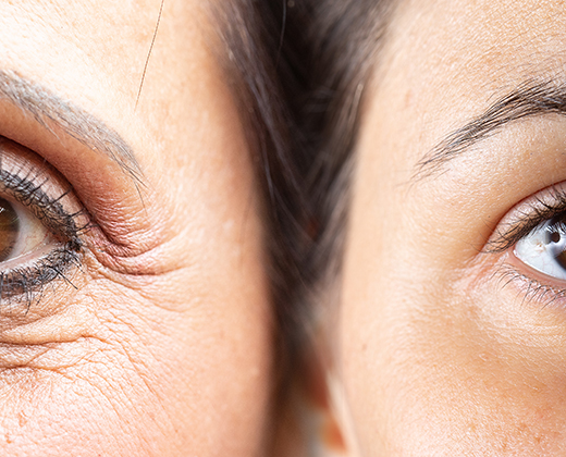 Before and after of the human aging process on a beautiful Cauca